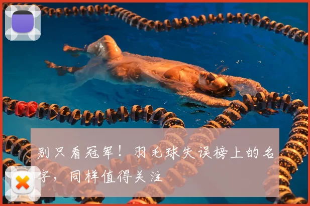 别只看冠军!羽毛球失误榜上的名字,同样值得关注